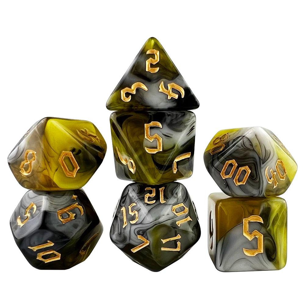 Polyhedral Multi-Color Game Dice 7pcs/set for DNDGame Dungeon Dragons Table Board Roll Playing Games