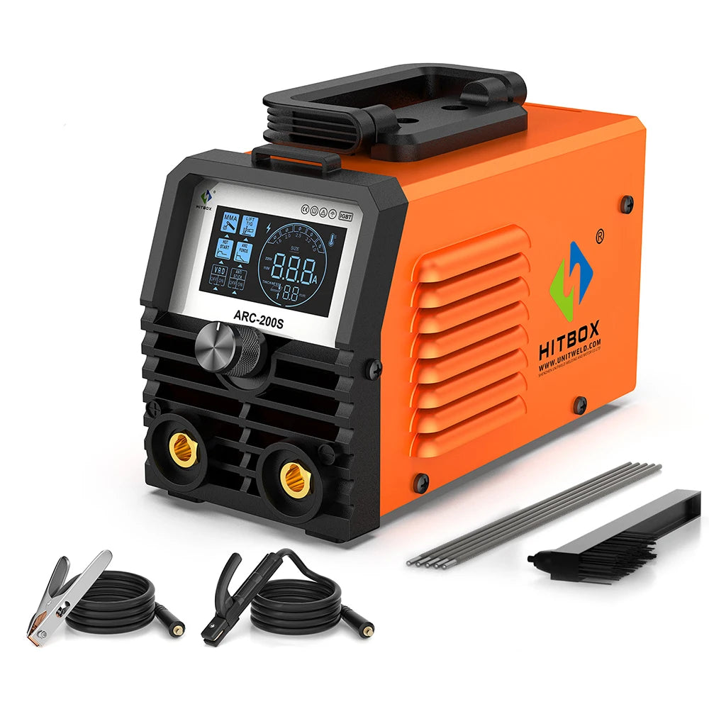 HITBOX ARC200S Welding Machine 2 in 1 ARC MMA LIFT TIG MINI IGBT Inverter LED Digital Display Portable Home Welder 220V 10-200A