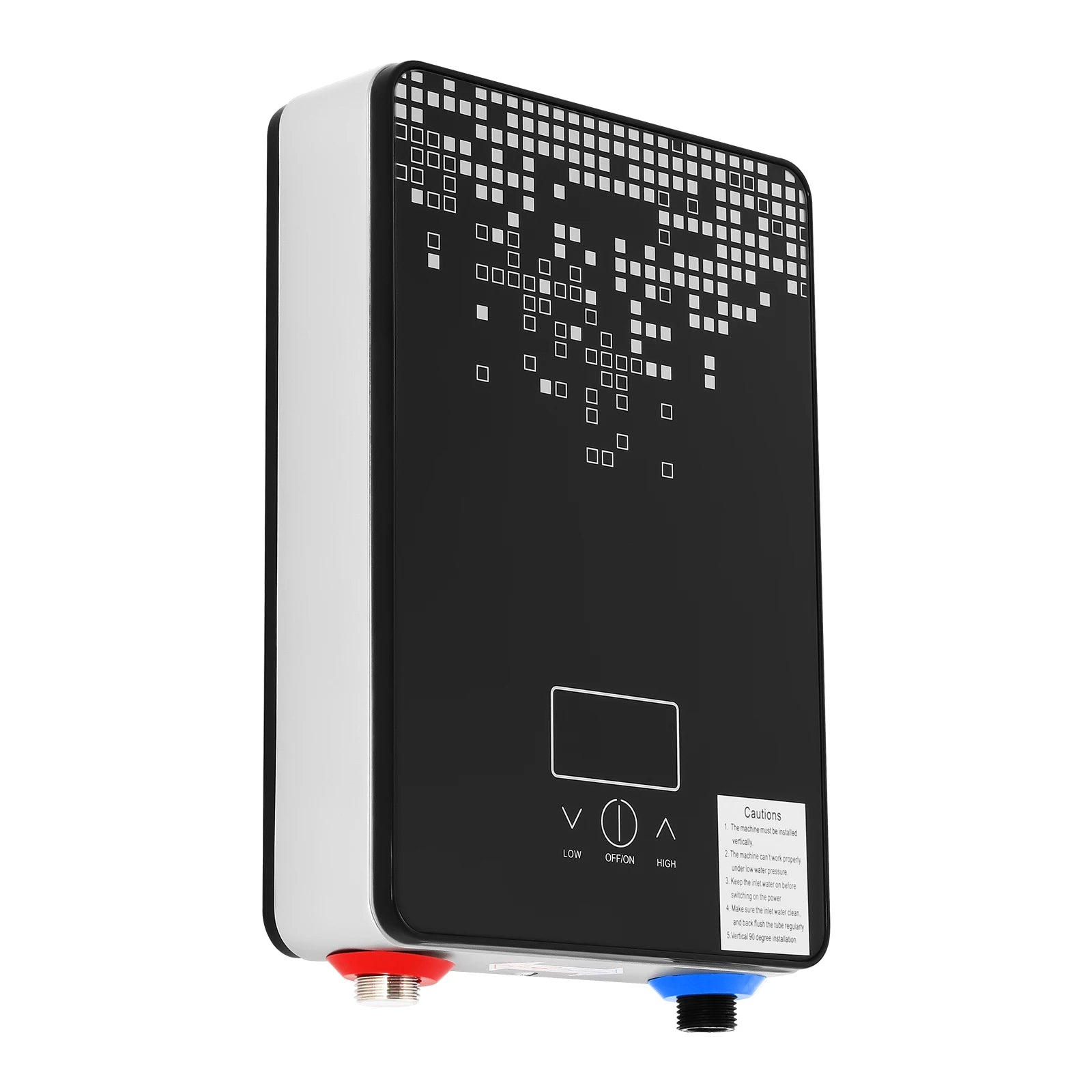 6500W Instant Electric Water Heater LED Touch Screen 86-131°F 3-second Heating 220V Tankless Water Heater with Shower Kit