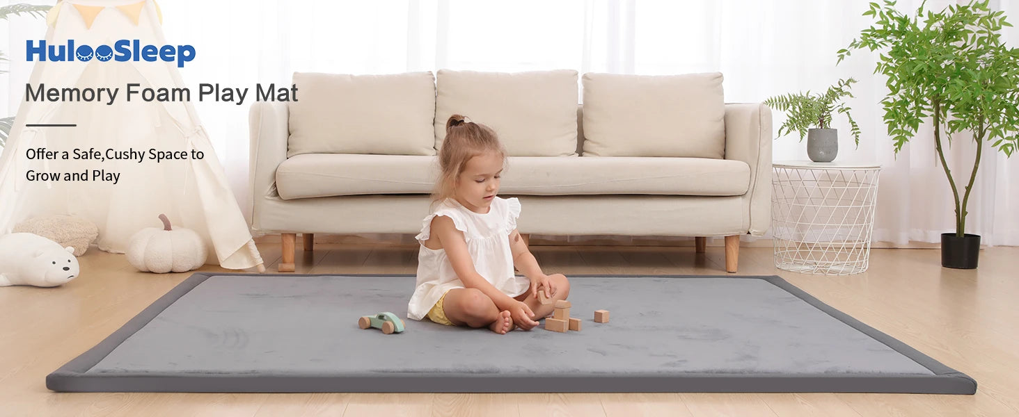 Huloosleep 4 Colors Baby Crawling Play Mats Non-Slip Thick Soft Foam Baby Activity Gym Carpet Baby Game Children's Safety Rug