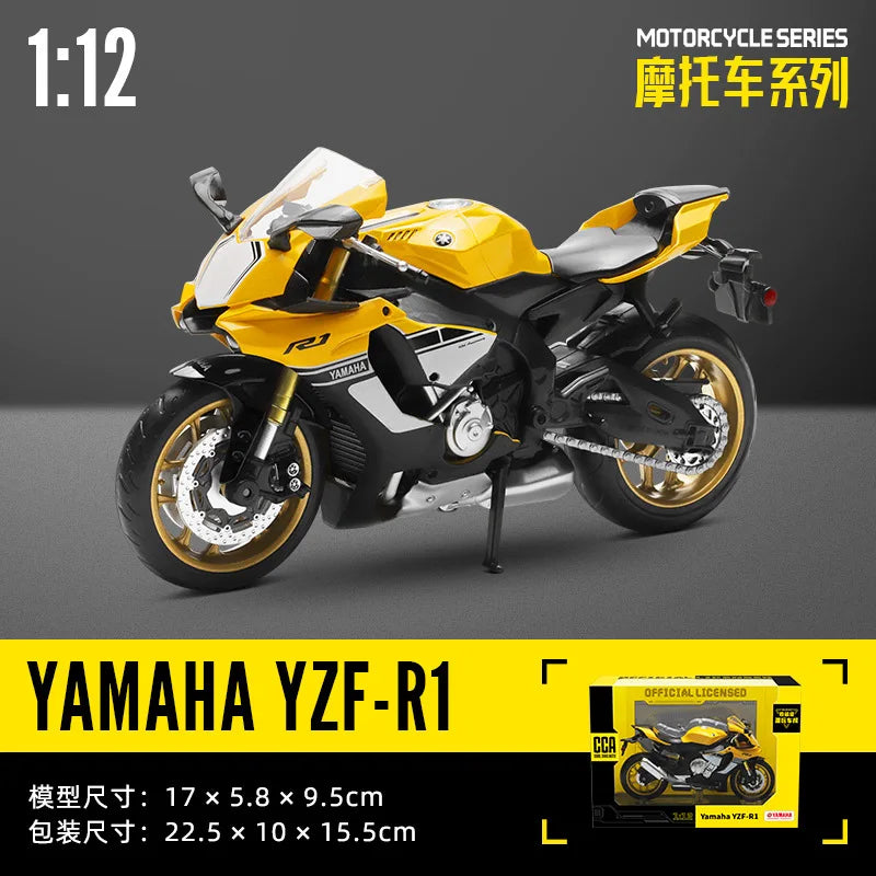 MSZ CCA 1:12 BMW R1250RT with base alloy die-cast car motorcycle model, toy gift giving, die-cast static motorcycle model