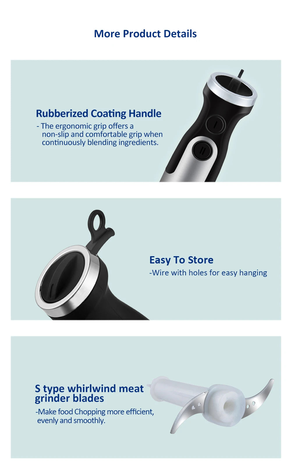 BioloMix 1200W 5-in-1 Immersion Hand Stick Blender Mixer Vegetable Meat Grinder 800ml Chopper Whisk 600ml Smoothie Cup