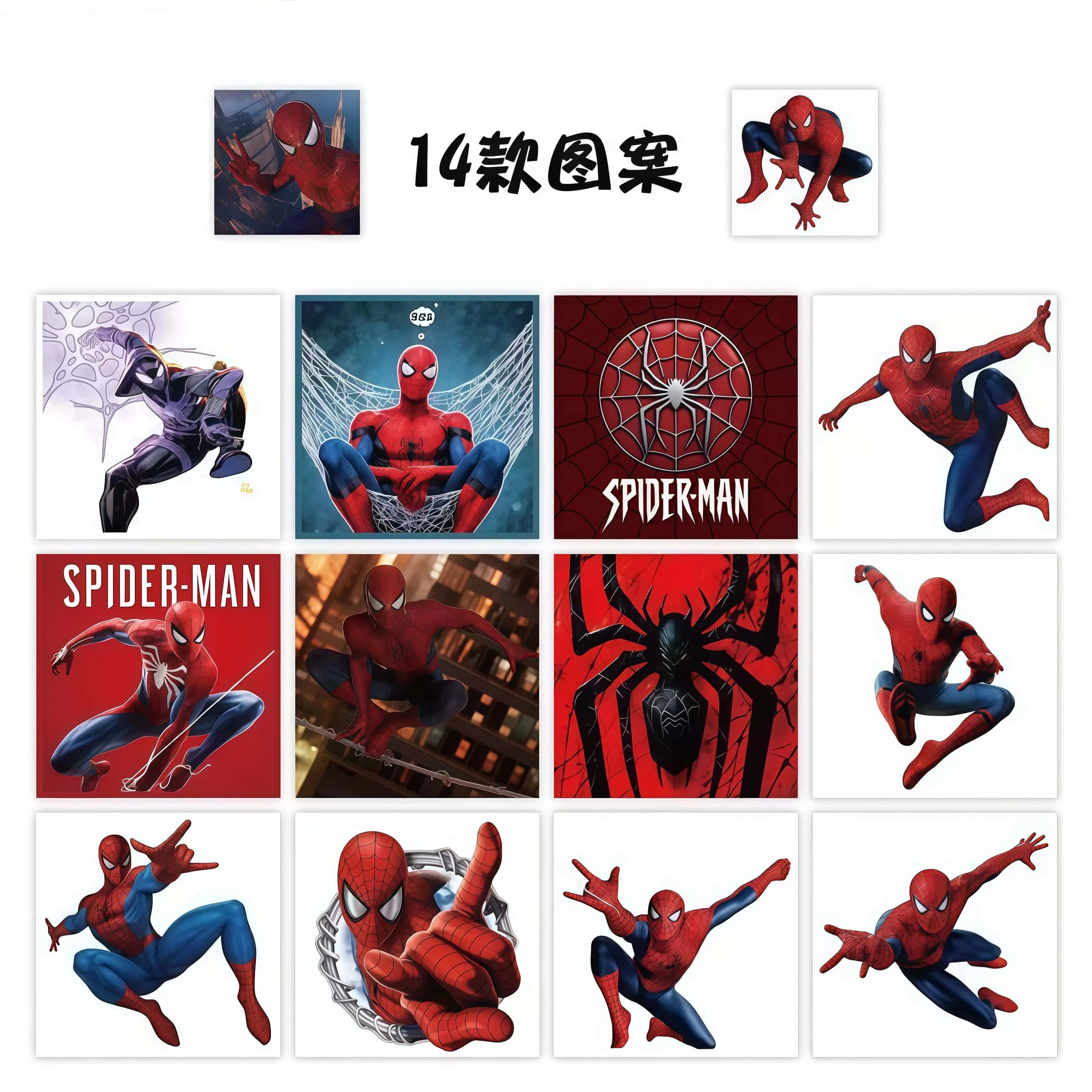 500Pcs/Roll Spider - Man Stickers, Superhero Action Pose Decals for DIY, Journal & Gift Embellishment