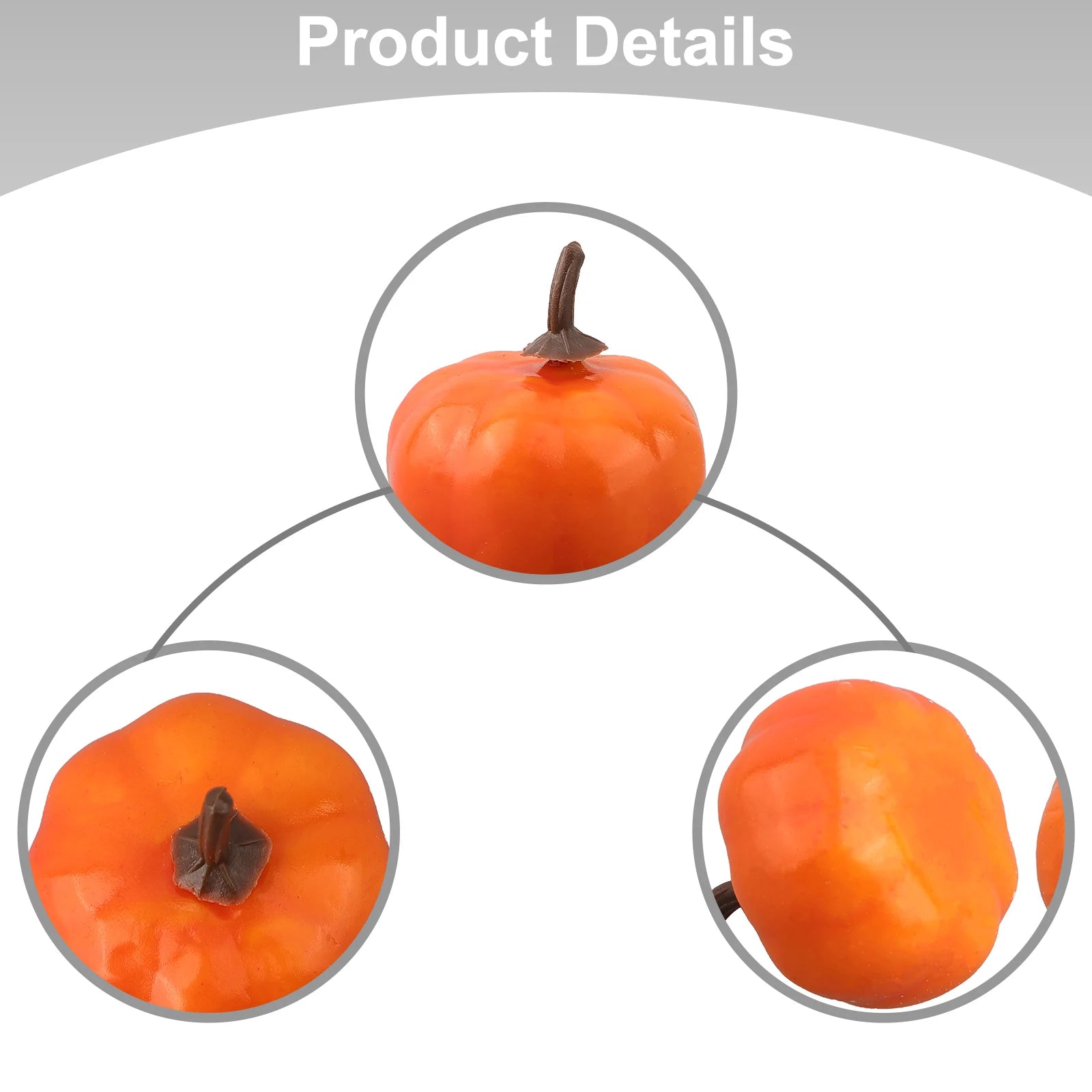 12/24/48pcs Artificial Pumpkins Fake Foam Pumpkins For Halloween Thanksgiving Harvest Festival Home Table Decor