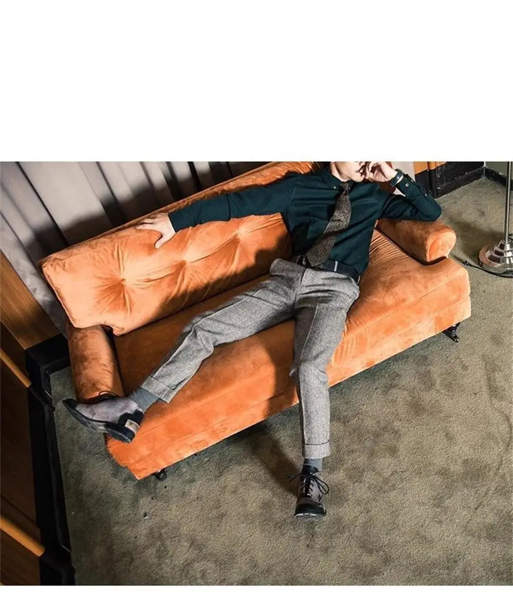 Pantalon de costume en laine style rétro