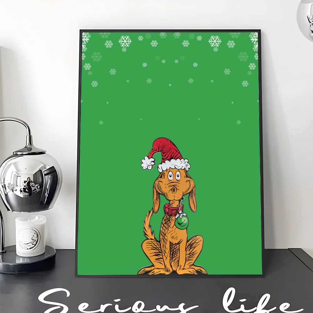 Film The G-Grinch C-Christmas DIY Sticky Poster Whitepaper Prints Posters Artwork Vintage Decorative Painting