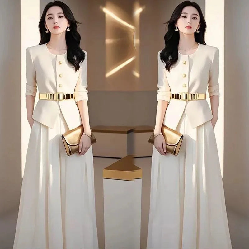 Single/set, Autumn New High-end Women's Clothing Fashion Foreign-style Professional Xiaoxiangfeng Jacket Culottes Two-piece Set