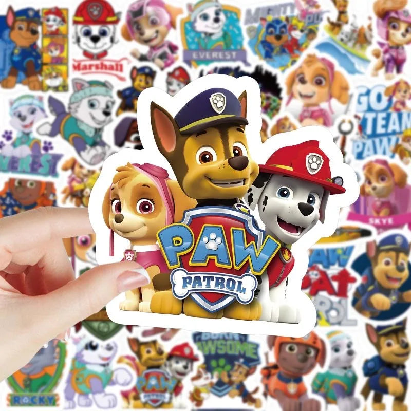 10/30/50/104PCS PAW Patrol Fun Children Cartoon Stickers Suitcase Scrapbooking Laptop Stationery Toy Sticker