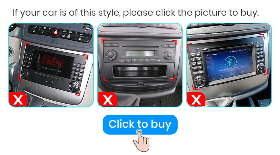 Junsunun CarPlay Android Auto Car Radio for Mercedes-Benz Vito 2 W639 Viano 2 2003-2015 GPS Intelligent Systems Stereo Multimedia