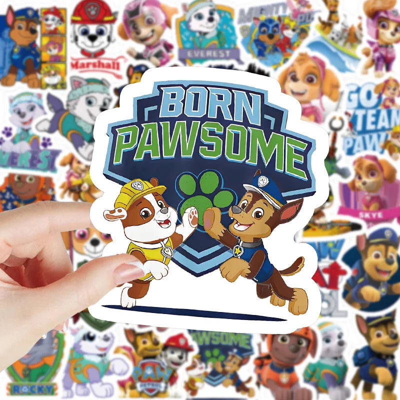 10/30/50/104PCS PAW Patrol Fun Children Cartoon Stickers Suitcase Scrapbooking Laptop Stationery Toy Sticker
