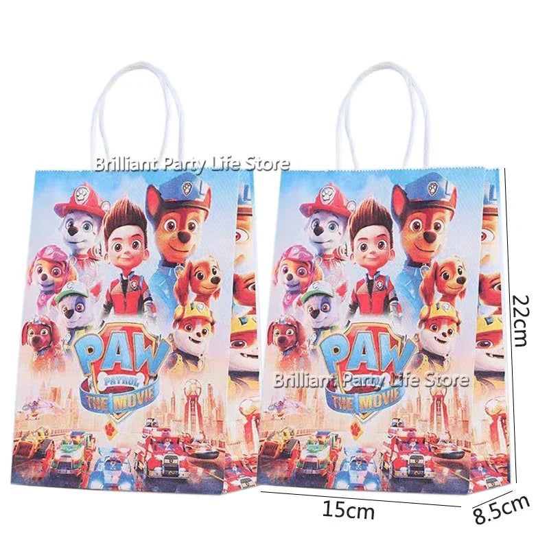 Paw Patrol Cartoon Gift Bag Shopping Bag Candy Biscuit Storage Bag Portable Handbag Pouch Party Supplies Baby Shower
