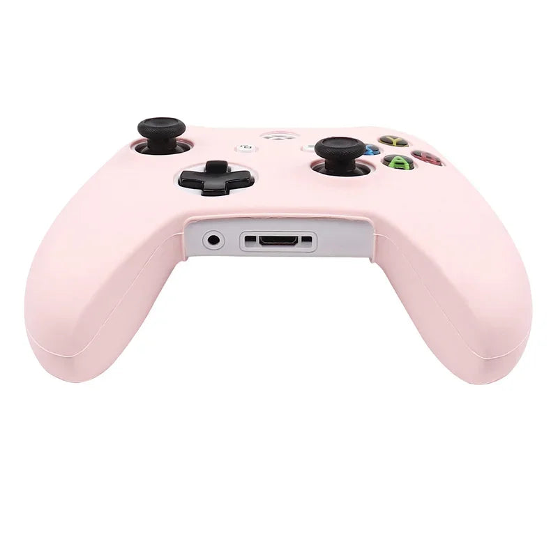 Pink Soft Silicone Protective Case For Xbox One S Controller Skin Gamepad Case Cover Games Accessories for XONES Joystick Cases
