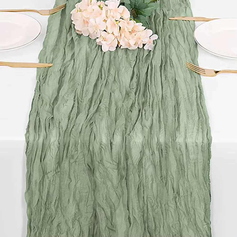 Lilac Purple Cheesecloth Table Runner Boho Rustic Gauze Lavender Purple Table Runner Wedding Bridal Shower Birthday Decoration