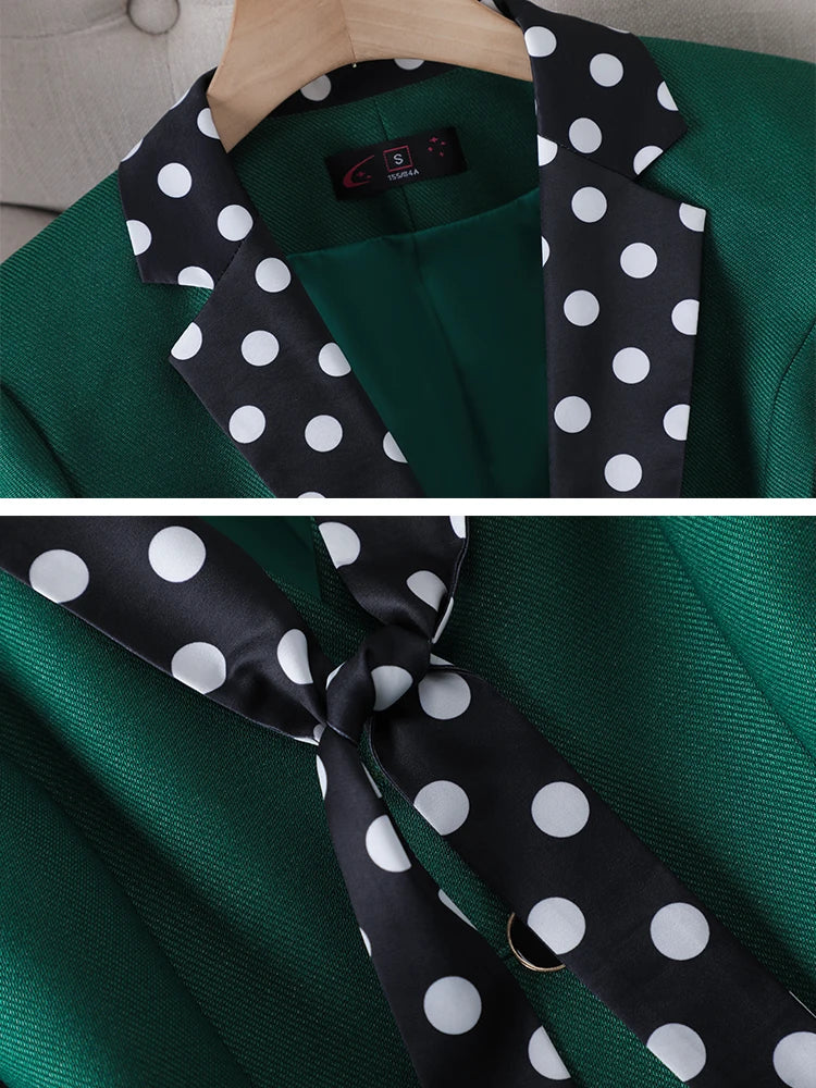 Elegant Black Green Purple Formal Jacket And Pant Suit Blazer Women Female Office Ladies Business Work Wear 2 Piece Set