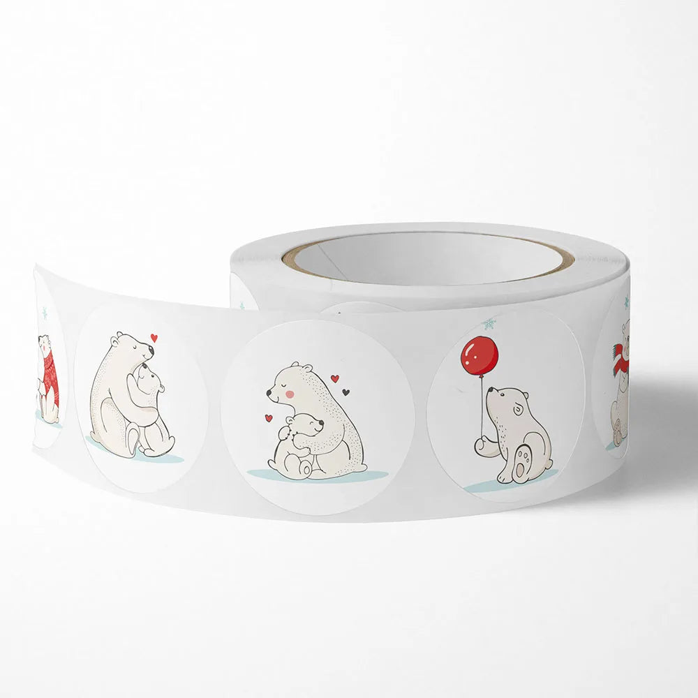 2.5cm Cute Cartoon Round Thank You Gift Labels Creative Children's Reward Stickers Scrapbooking Stationery Sealing Stickers