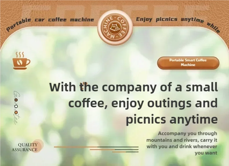 Portable electric coffee machine is suitable for ground coffee and KCUP capsules, but it does not have a heating function