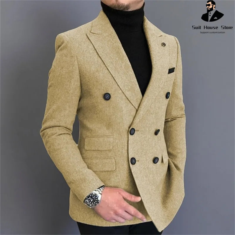 Nouveau Blazer pour homme a chevrons Slim élégant