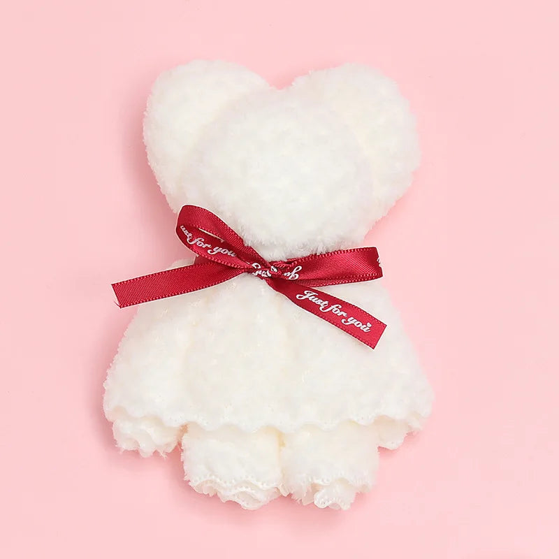 منشفة دب تذكارية لحفلات الزفاف، هدية صغيرة، منشفة دب من الصوف المرجاني، هدايا زفاف للضيوف، هدية عيد الشكر لوصيفة العروس بكميات كبيرة