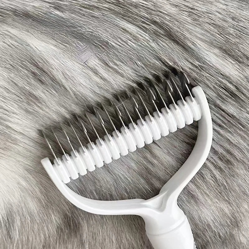 Pet Fur Knot Cutter Cat Hair Remover Comb Cat Grooming Shedding Tools Double Sided Brush Long Curly Hair Cleaner Pets Products