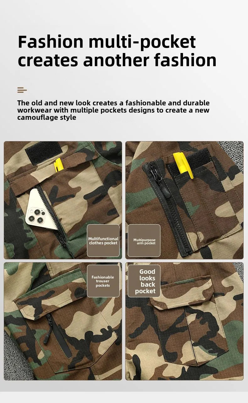 Ensemble de Travail Extérieur uniforme respirant  Camouflage Printemps