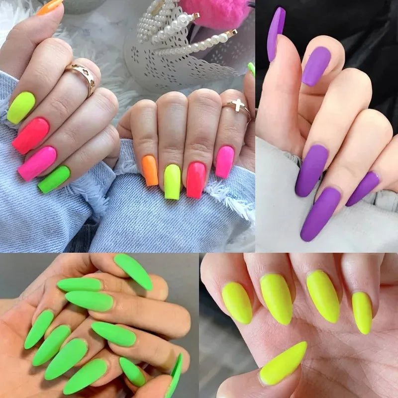 VENALISA Neon Gel Nail Polish, Bright Color Soak off for Professional Manicure And DIY Home Use Nail Art Salon Designs