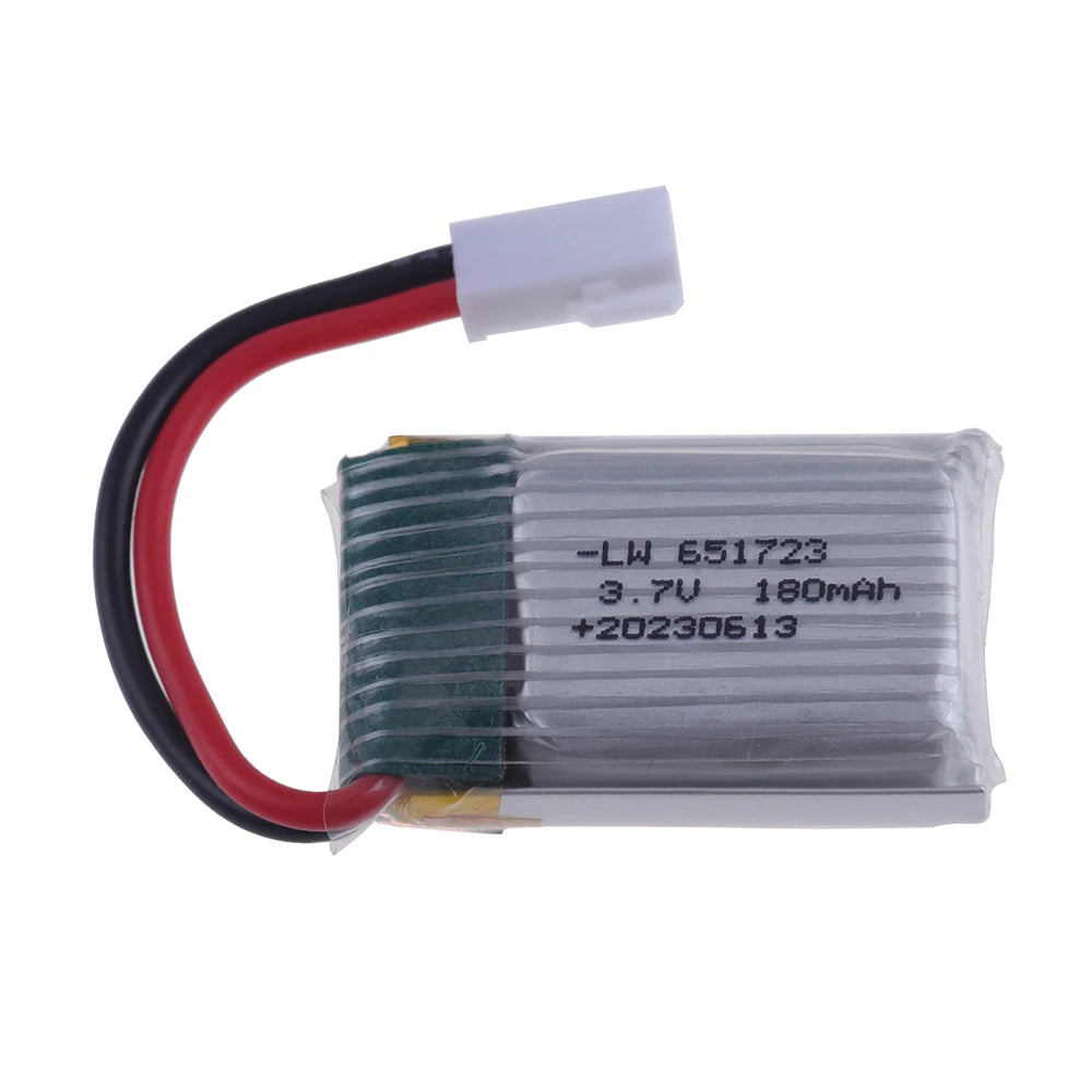 For JJRC H8 Mini 3.7v 180mah Lipo Battery For H2 H48 U207 RC Quadcopter Spare parts 651723 3.7v Battery for RC Helicopter Toys