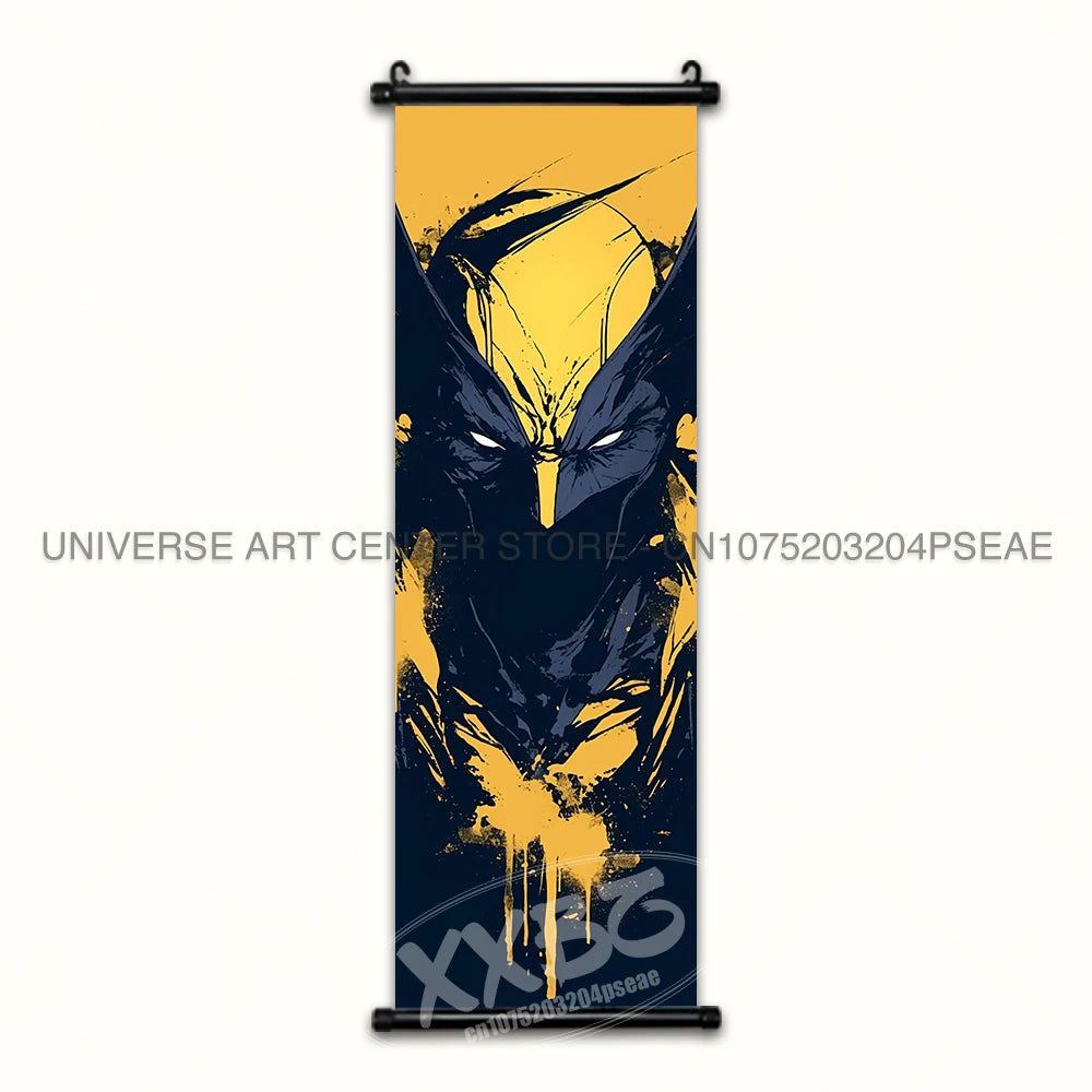 Marvel Poster Black Panther Home Decor The Avengers Wall Art Venom Hanging Painting Spider Man Scrolls Picture Wolverine Mural