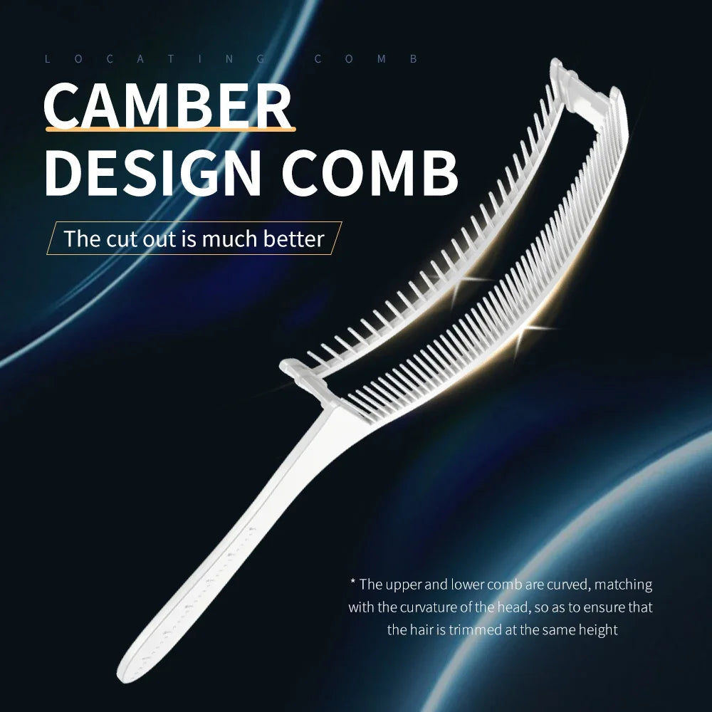 Peigne de positionnement incurvé Résistant à la chaleur Peigne à dessus plat Outils pour cheveux