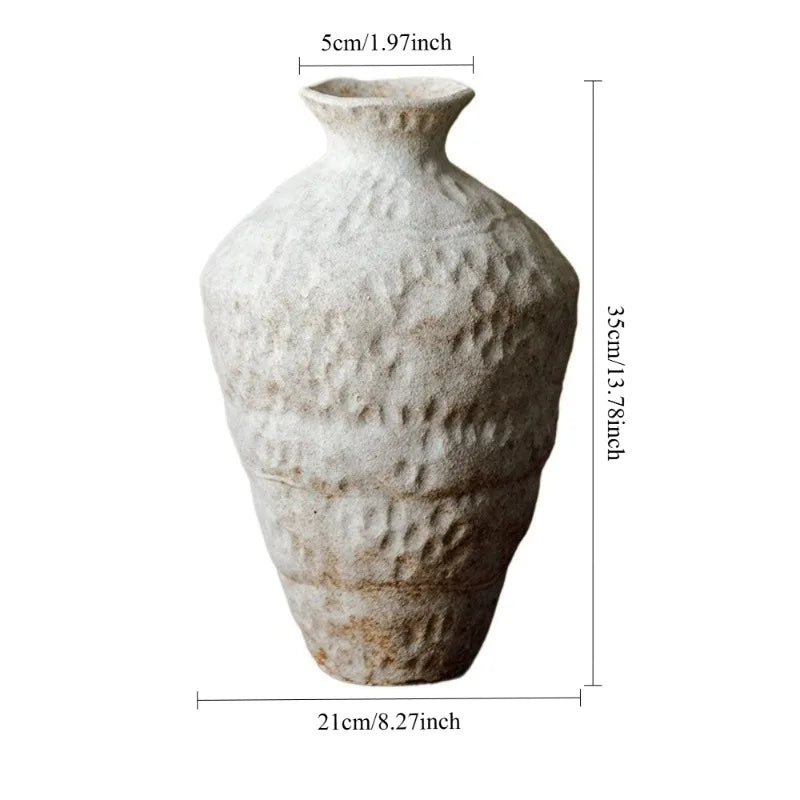 Ceramics Vintage Living Room Vases Retro Classic Simple Art Bedroom Tabletop Vase Creative Design Modern Home Decoration