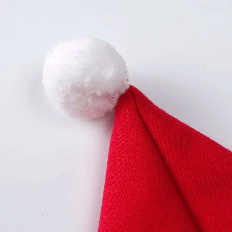 Baby Christmas Romper with Hat 0-24M Newborn Embroidery Solid Cotton Christmas Tree Santa Claus Deer Costume For Xmas Pajamas