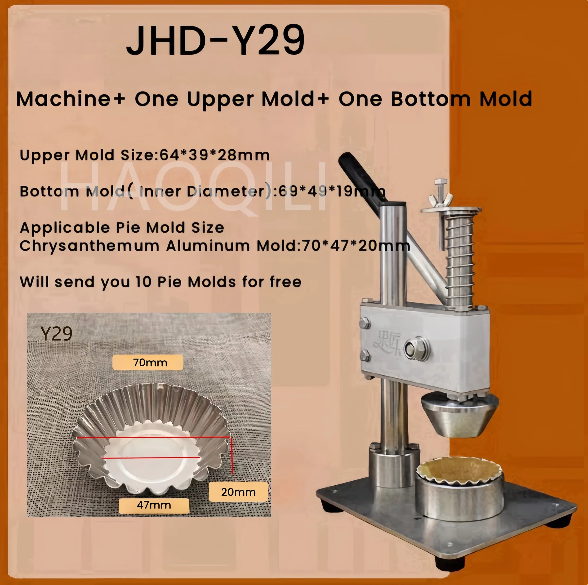 Stainless Steel Non-Stick Cupcake Mold Multiple Size Baking Mould Pastry Tool Commercial Manual Egg Tart Shape Machine