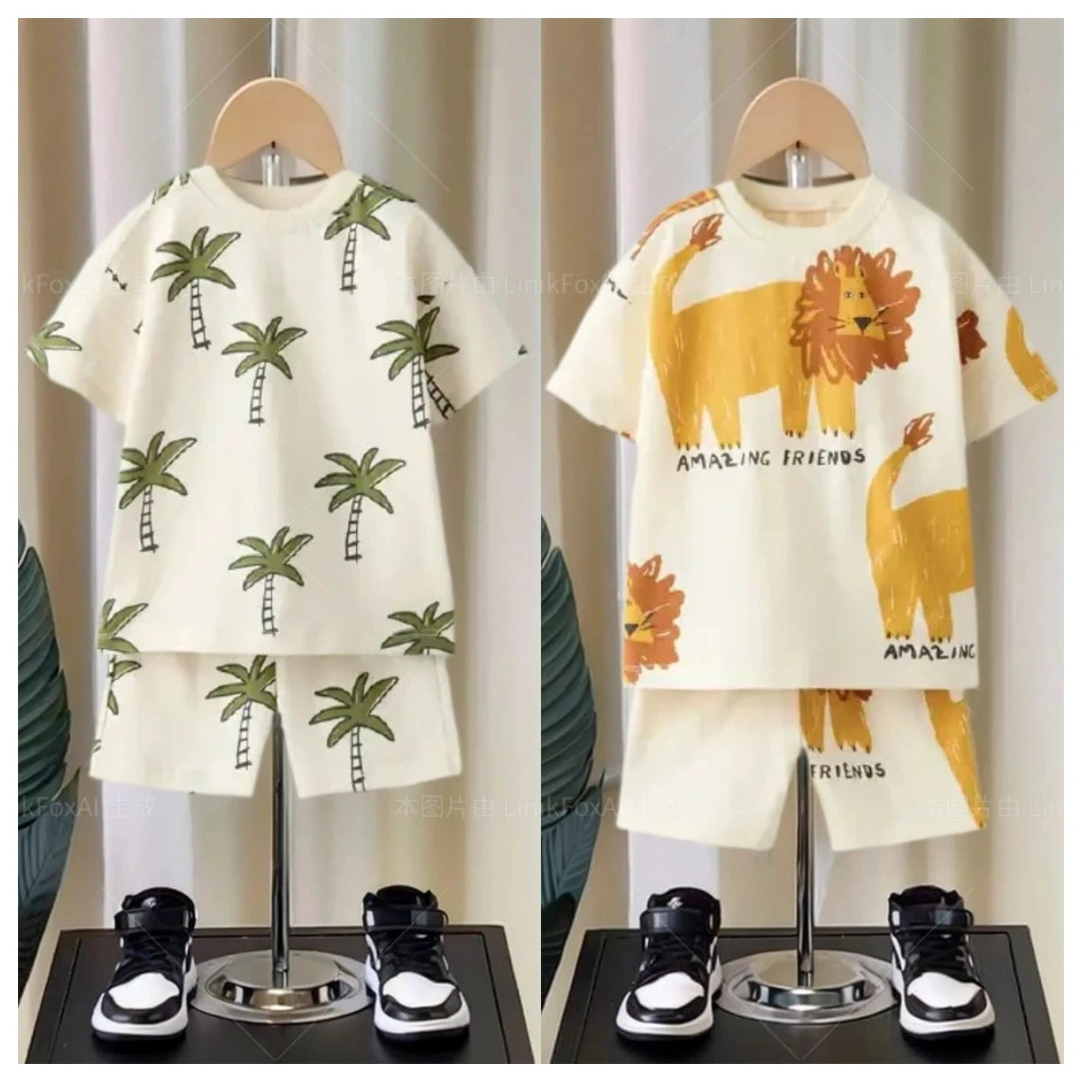 Boys 2-piece/set Summer Clothing Children's Short Sleeved Set Loose And Fashionable Popular Baby Girl And Boys' Sportswear