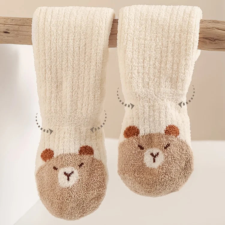 Lawadka Winter Toddler Baby Knee High Socks For Girls Boys Thick Warm Soft Newborn Long Sock Fashion Cartoon Stockings 0-5Years