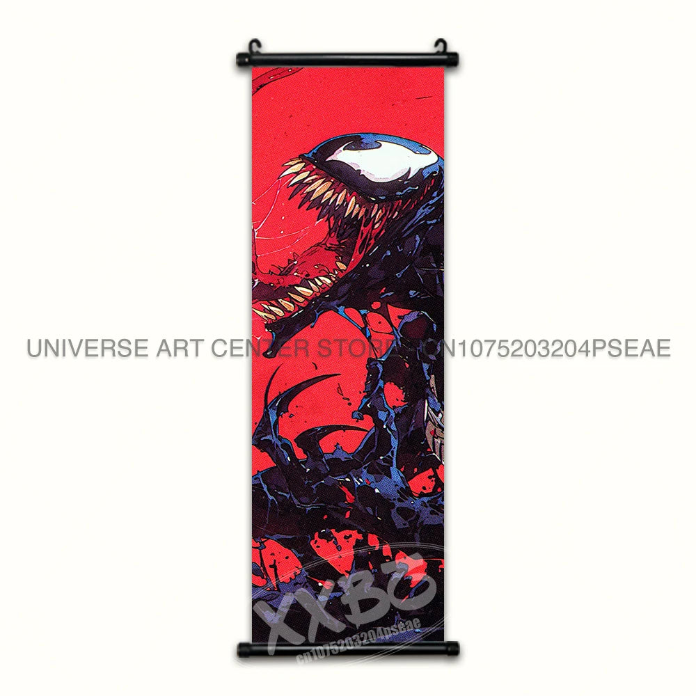 Marvel Poster Black Panther Home Decor The Avengers Wall Art Venom Hanging Painting Spider Man Scrolls Picture Wolverine Mural