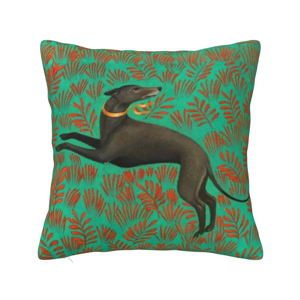 Custom Cute Whippet Greyhound Pillow Case Decor Home Hound Dog Luxury Cushion Cover Car Pillowcase