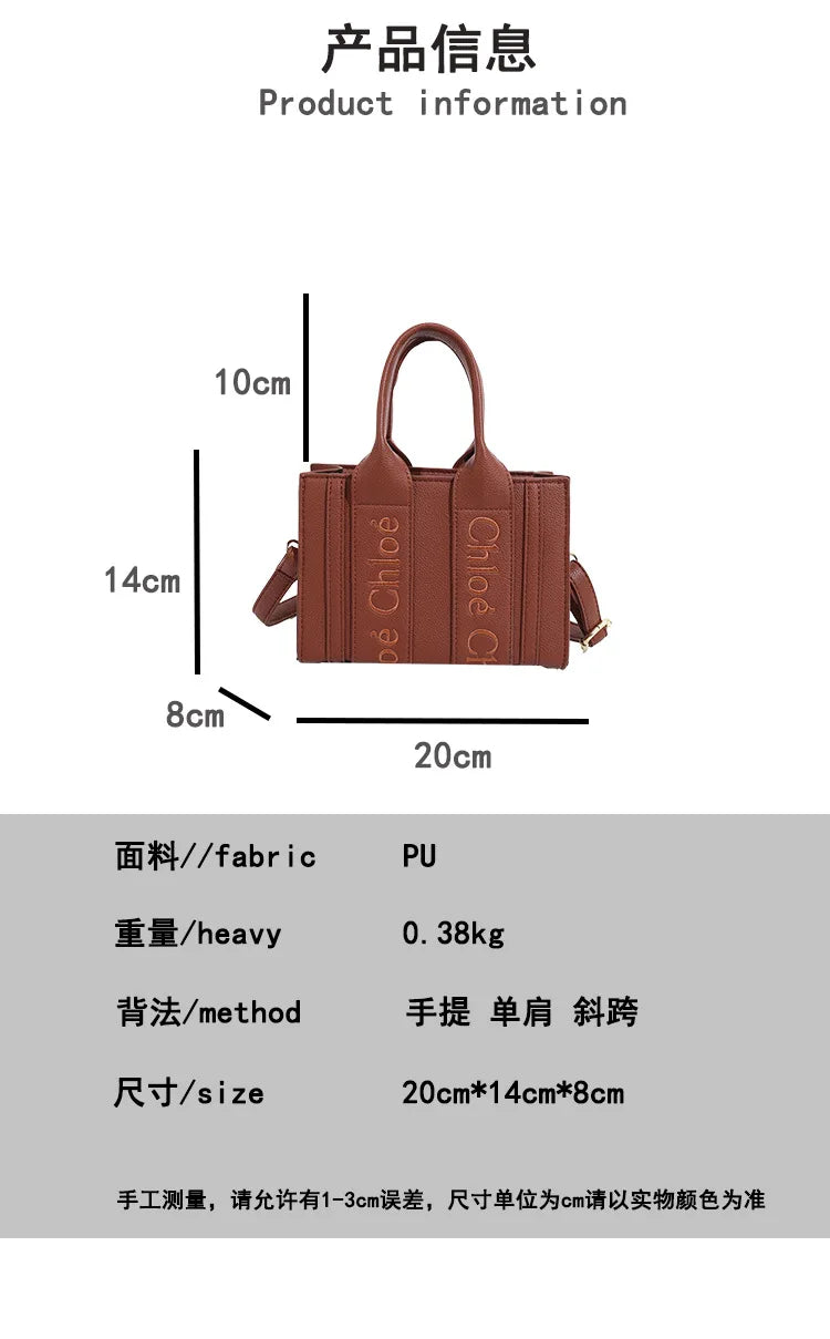 ‌2025 Fashion Embroidery Handbag - Adjustable Shoulder Tote, Crossbody Purse, Trendy & Practical, Perfect for Daily Outfits‌