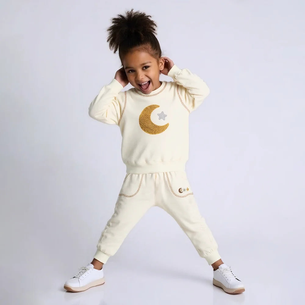 New Spring Autumn Baby Suits Cute Embroidered Sweatshirt + Pant 2Pcs Toddler Boy Girl Clothing