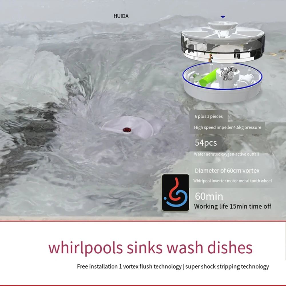 Kitchen Wireless Mini Dishwashers USB Ultrasonic Sink Fruit Vegetable Dish Washer Electric Portable Washing Machines 식기세척기