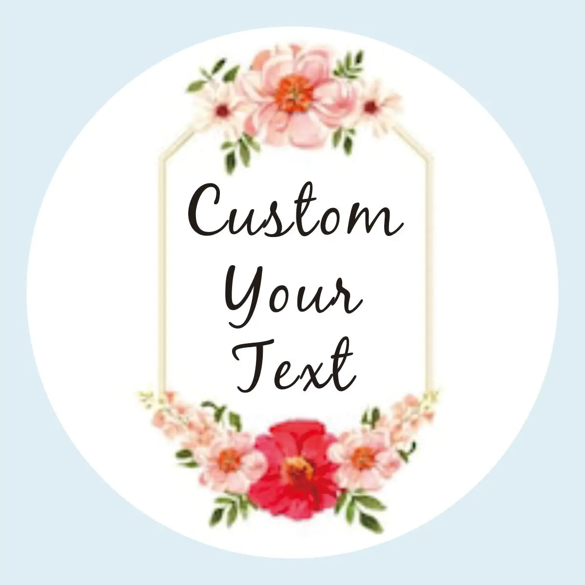 96 Pcs Personalized Round Circle Label Stickers Custom Name Date Thank You Stickers for Bridal Shower Party Favors