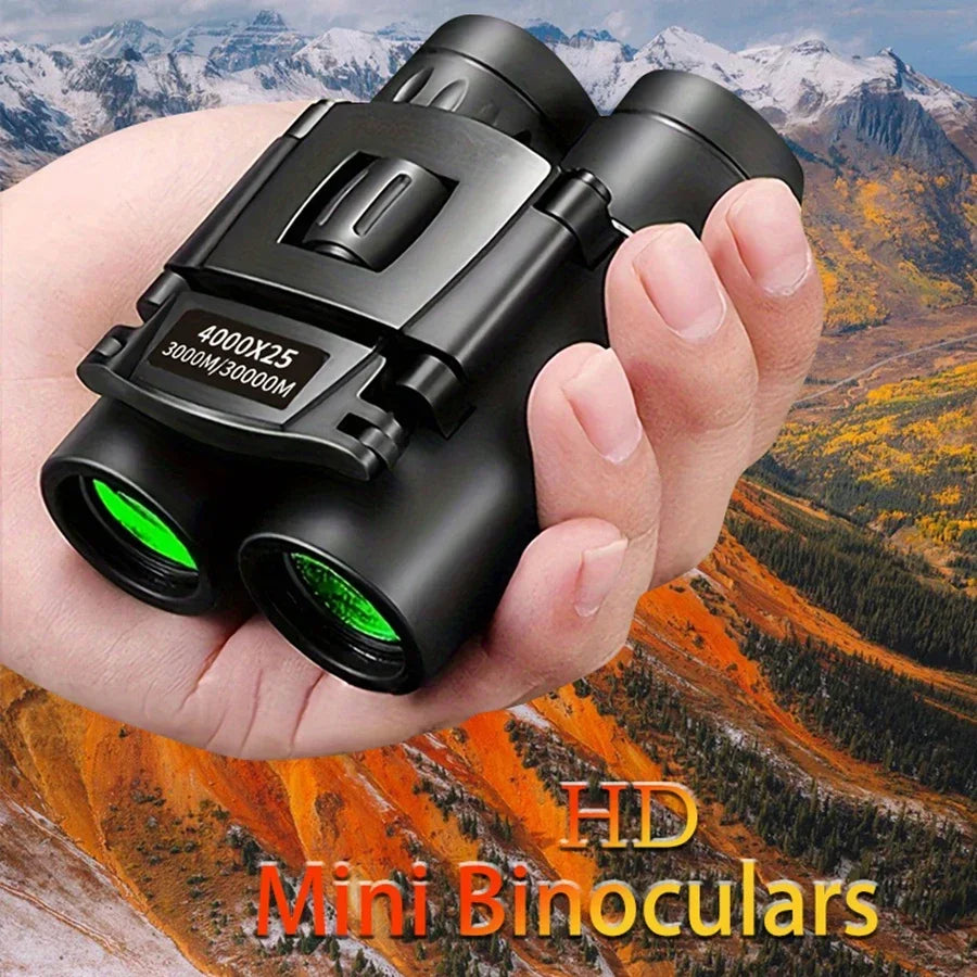 4000x25 Binoculars HD Portable Foldable High Quality Suitable for Travel Hiking Bird-watching Concerts