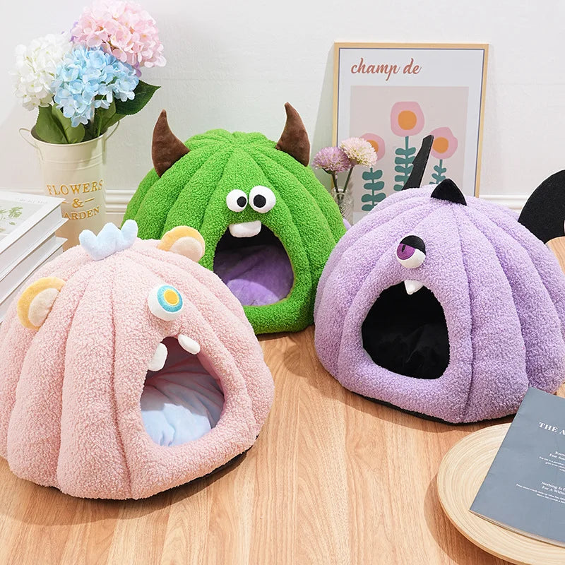 Monster Nest Cat Bed Autumn and Winter Cat Hide and Seek Play Sleep in One Cat Dog Nest Pet Nest Halloween