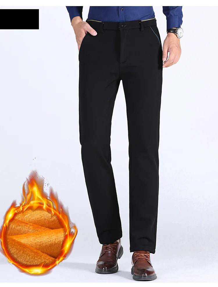 Pantalon chaud droit slim épaissi collection hiver 2025