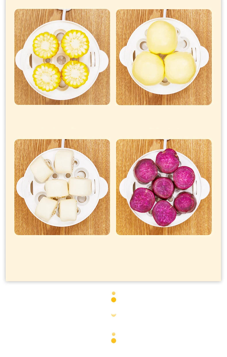 Smart Egg Cooker Electric Egg Boiler Steamer Poacher Compact Mini Kitchen Appliance Perfect for Breakfast and Healthy Meals