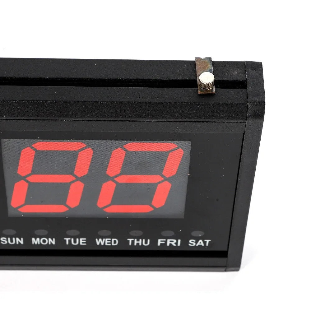 LED Digital Wall Clock 12/24h Time Date Temp Week Display Luminous Auto Wall-Mounted Clock Large Silent Tabletop Clock 48*19*3cm