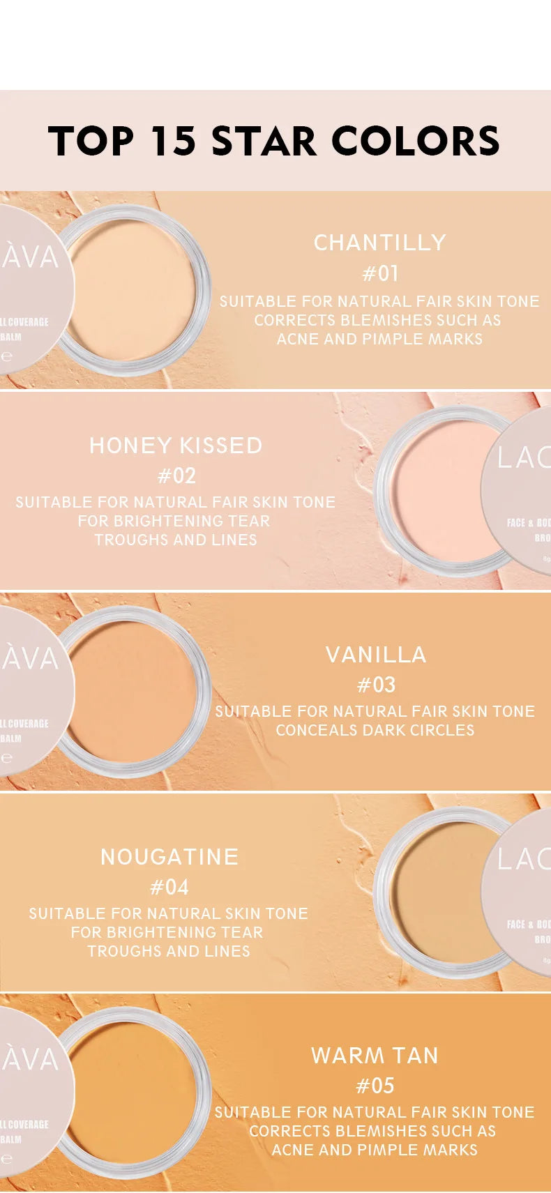 Palette de maquillage Cosmétique 15 couleurs