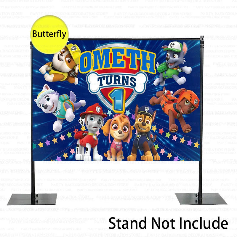 Halloween Paw Patrol Dogs Rescue Chase Marshall Skye Boys Backdrop Girls Birthday Party Decor Baby Shower Background Banner