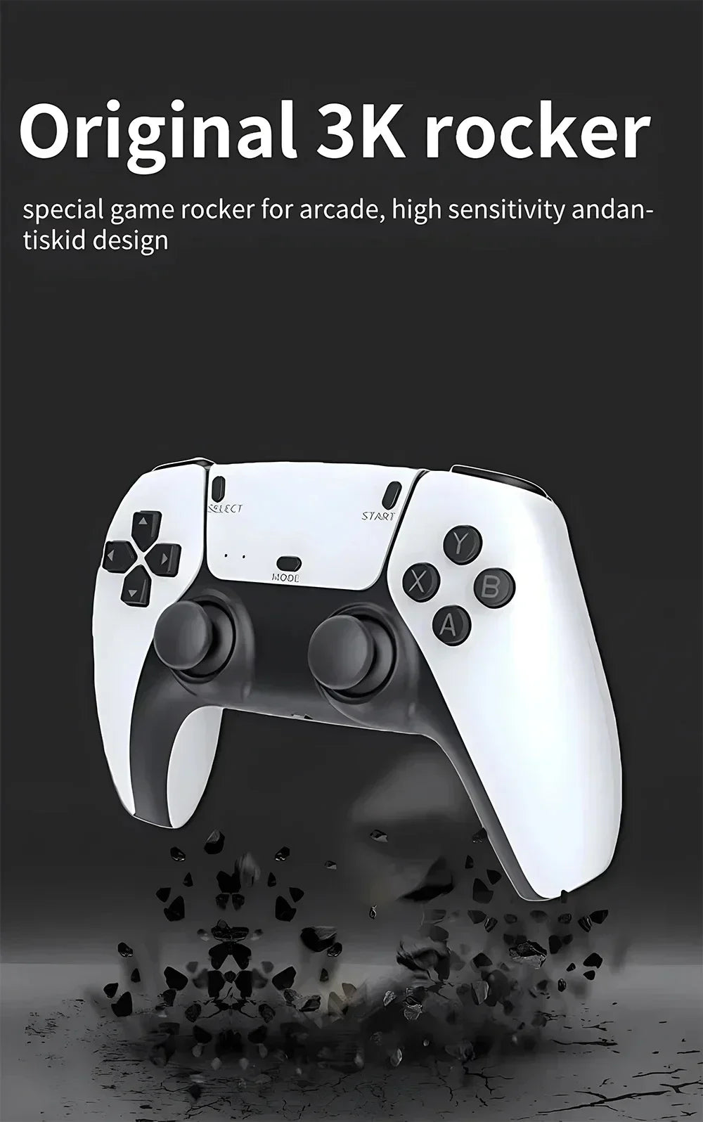 M15 4K Retro Gaming Stick - Wireless Mini TV Console with HD Output, Supports PS1 & Classic Arcade Games