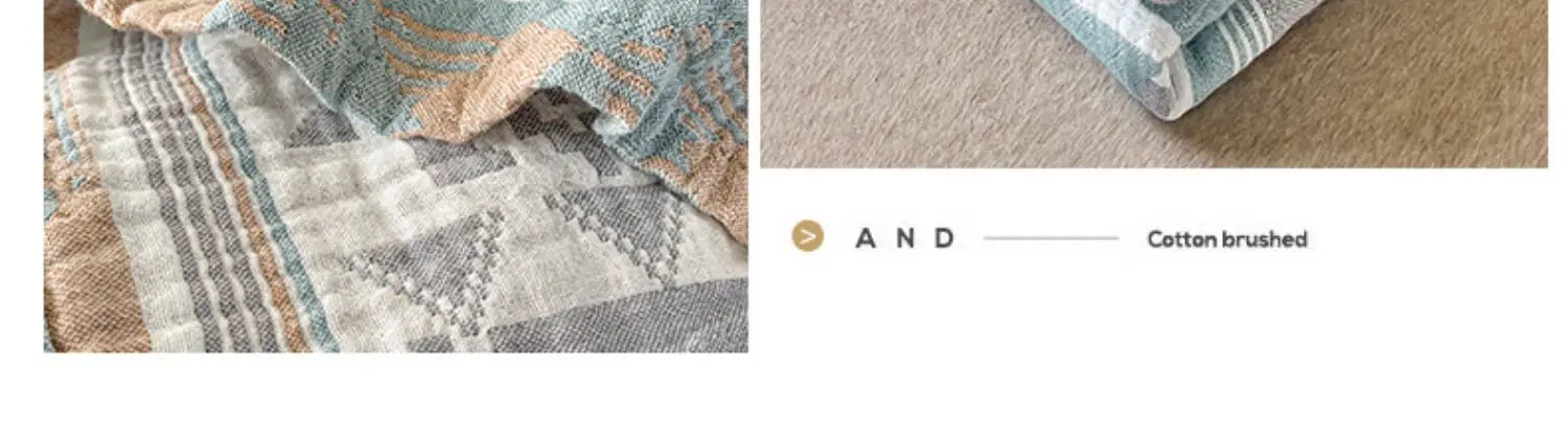 2025 Japanese-style cotton washed cotton towel quilt, three-layer gauze thin summer cool quilt, office nap blanket, sofa blanket