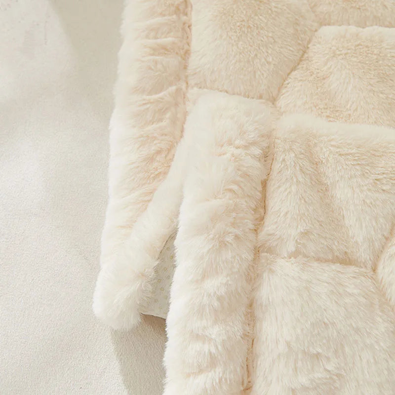 Nordic Thick Faux Mink Fur Sofa Cushion Autumn/winter Pet Friendly Non-Slip Sofa Cover Soft Furniture Protector for Living Room