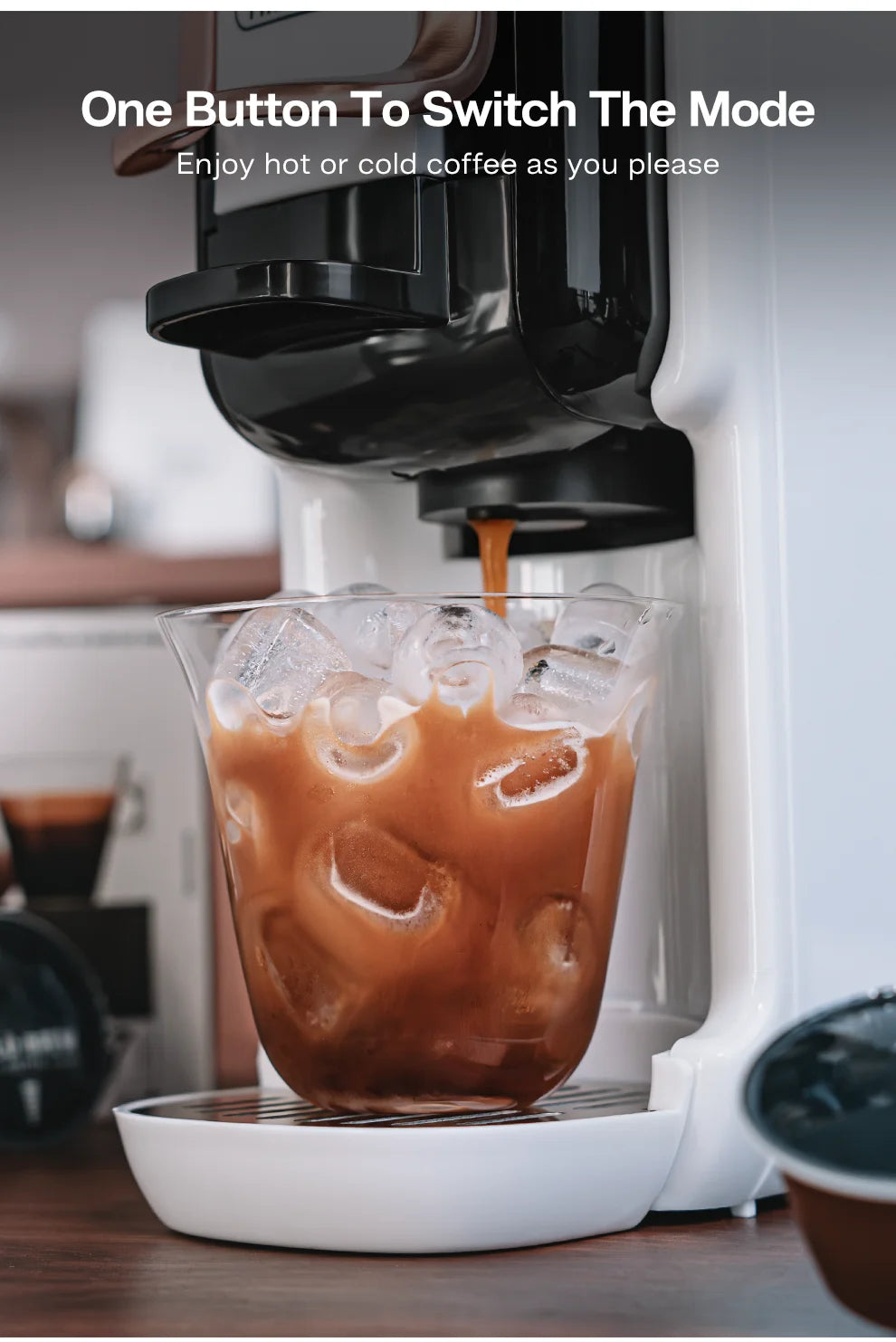 HiBREW Multiple Capsule Coffee Machine, Hot/Cold Dolce Gusto Milk Nespresso Capsule ESE Pod Ground Coffee Cafeteria 20Bar 5 in 1